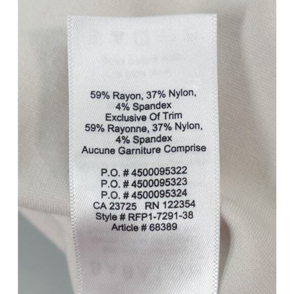 Aritzia Babaton Midi Skirt Womens 10 Cream Wrap Button Asymmetrical Soft Girl - Picture 8 of 13